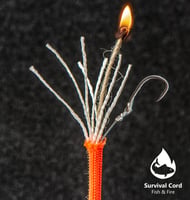 Neon Orange 'Fish & Fire' Paracord 550 Type III