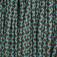 Turquoise & Chocolate Brown Diamonds Paracord Type I
