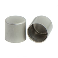 10 mm 'Pearl Nickel' Metal Cord End caps