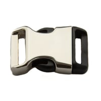 Silver Half-Metal Buckle 5/8