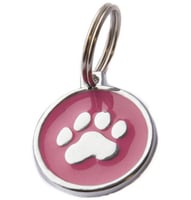 Identifizierungsplatte Pfötchen Paw Rosa 30 mm