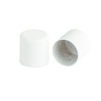 6 mm Milk White Metal Cord End caps
