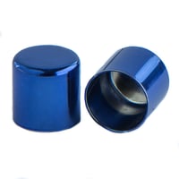 10 mm Blue Metal Cord End caps