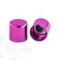 8 mm Pink Metal Cord End caps