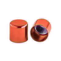8 mm Orange Metal Cord End caps