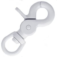 Clip Mousqueton Blanc Laiteux 60 mm