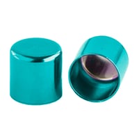 10 mm Turquoise Metal Cord End caps