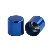6 mm Blue Metal Cord End caps