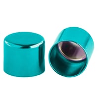 12 mm Turquoise Metal Cord End caps