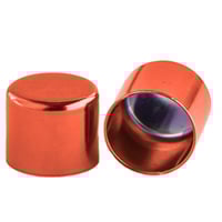 12 mm Orange Metal Cord End caps