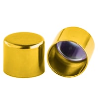 12 mm Jaune Métallique Embouts De Cordon