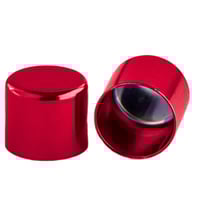 12 mm Red Metal Cord End caps