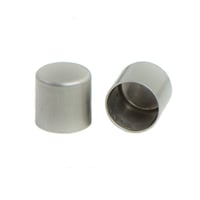 6 mm 'Pearl Nickel' Métallique Embouts De Cordon