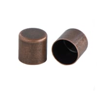 6 mm Copper Metal Cord End caps