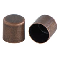 10 mm Copper Metal Cord End caps