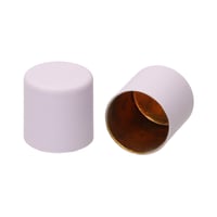 Purple Silicone 8 mm Metal Cord End Caps