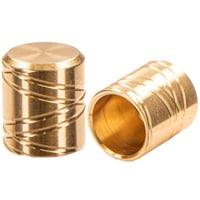 8mm 'Brass' Pro End Caps with 4 crossed grooves