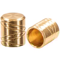 6mm 'Brass' Pro End Caps with 4 crossed grooves