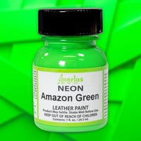 Amazon Green - Angelus Neon Acrylic Leather Paint - 29.5 ml (1 oz.)