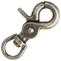 Swivel eye Clip Carabiner 'Antique Nickel' 60 mm