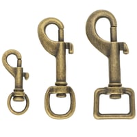 Antique Brass Snap Hook - 1 | 10 | 20 Pieces