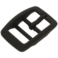 Silicone Noir 20 mm Boucle de Ceinture Double Barre