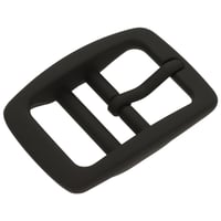 Black Silicone 25 mm Belt Buckle double-barred