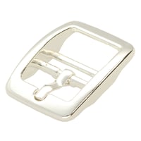 Belt Buckle Double Barred 'Silver' 20 mm
