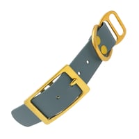 Petrol Blue & Brass - 25 mm Biothane Adapter With Rivets