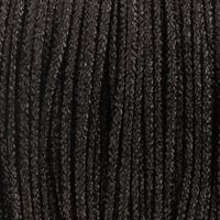 Schwarz Glitzerschnur - Hohlgeflochten 2 mm