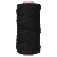 Schwarz 3mm Makramee Baumwollschnur (Einfachgedreht) 150 m - 500 gram