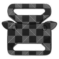 25mm Noir Safe Lock Boucle avec motif à carreaux
