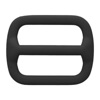 Luxe Silicone Tri Glide Black 25 x 4 mm