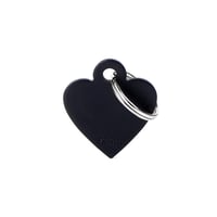Personalised Heart Tag (Small) - Black Aluminium