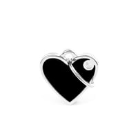 Personalised Handmade Heart Tag (Small) - Black