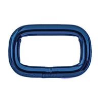 Square Ring 'Stainless Steel' Blue 20 x 4 mm