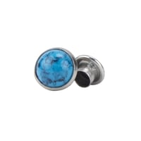 Bleu Moyen Rivets en Pierre
