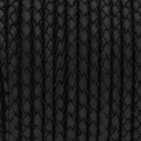 Black 3 mm Braided Leather Cord