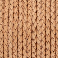 Naturel 3 mm Cordon en Cuir Tressé