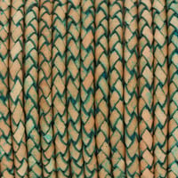 Turquoise 3 mm Cordon en Cuir Tressé