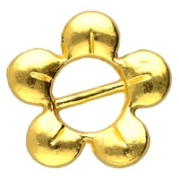 Flat Slider Bead Flower - Gold