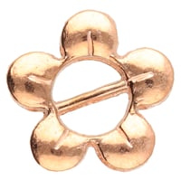 Flat Slider Bead Flower - Rose Gold