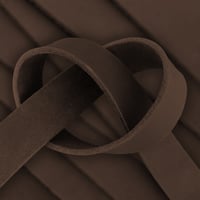 Brown 15 mm Greased Leather Strap (Pull-Up Leather) - Ca. 140 cm