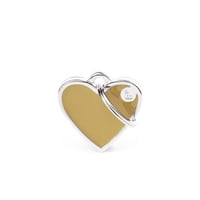 Personalised Handmade Heart Tag (Small) - Brown
