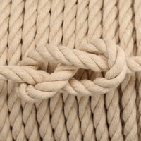 Sand Beige Gedrehtes Baumwollseil - Ø 10 mm