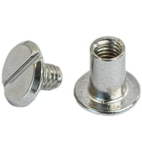 Chicago Screw Nickel Plated 8 x 5 mm