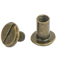 Chicago Screw Antique Brass 5 x 4 mm