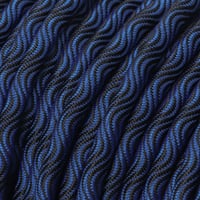 Blau & Schwarz 10 mm Smooth Wave Cord