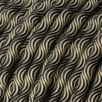 Silver & Black 10 mm Smooth Wave Cord