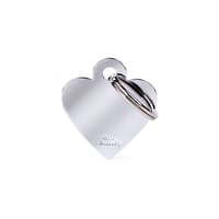 Personalised Heart Tag (Small) - Chrome Plated